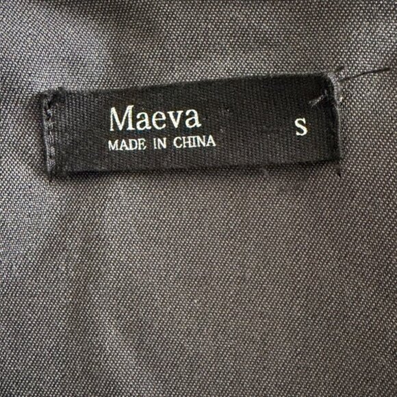 MAEVA Charcoal Gray Lightweight Double Breasted Trench Coat Small - Picture 13 of 14